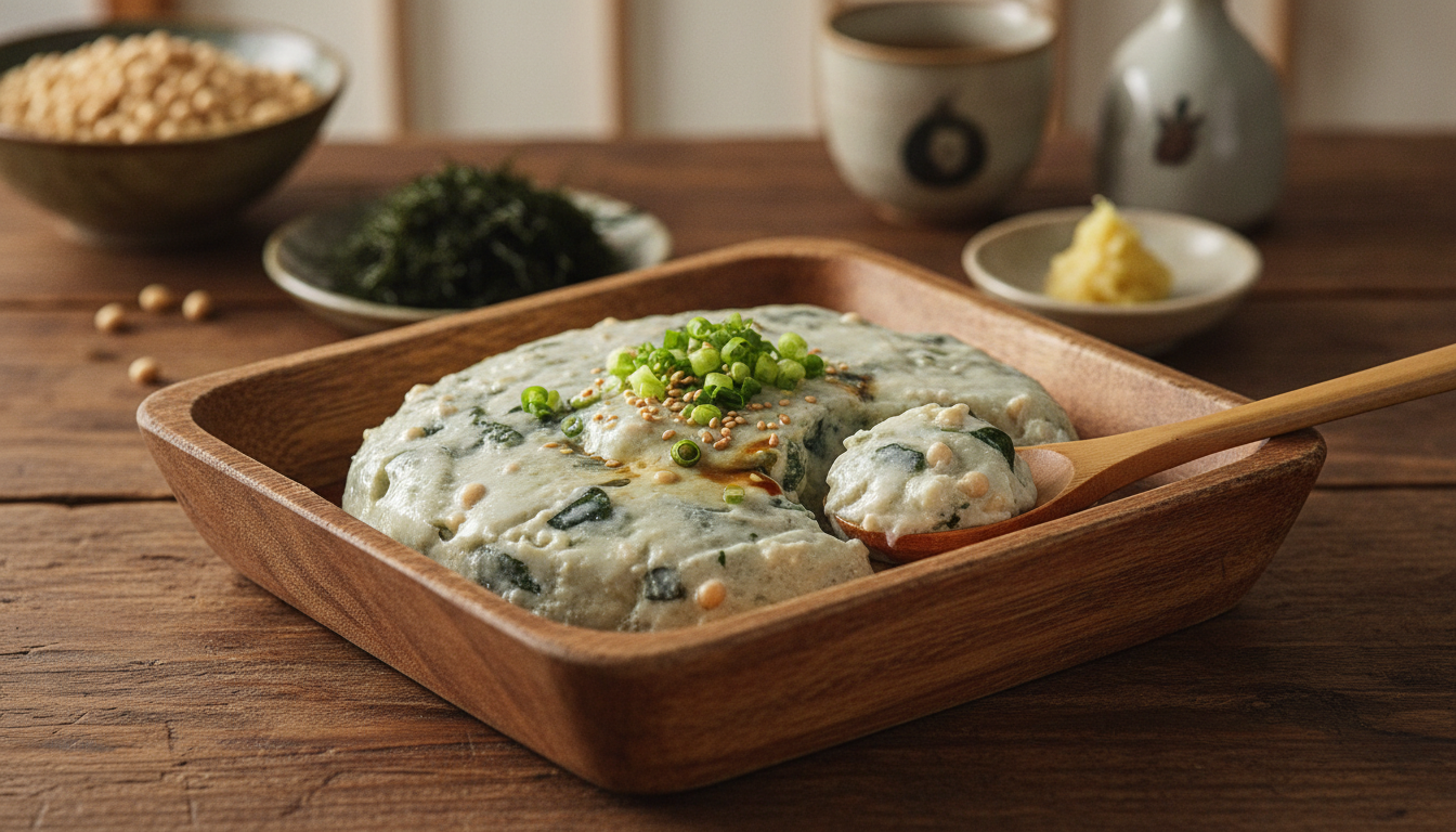 いぎす豆腐は海藻と大豆で作られる伝統の豆腐状料理