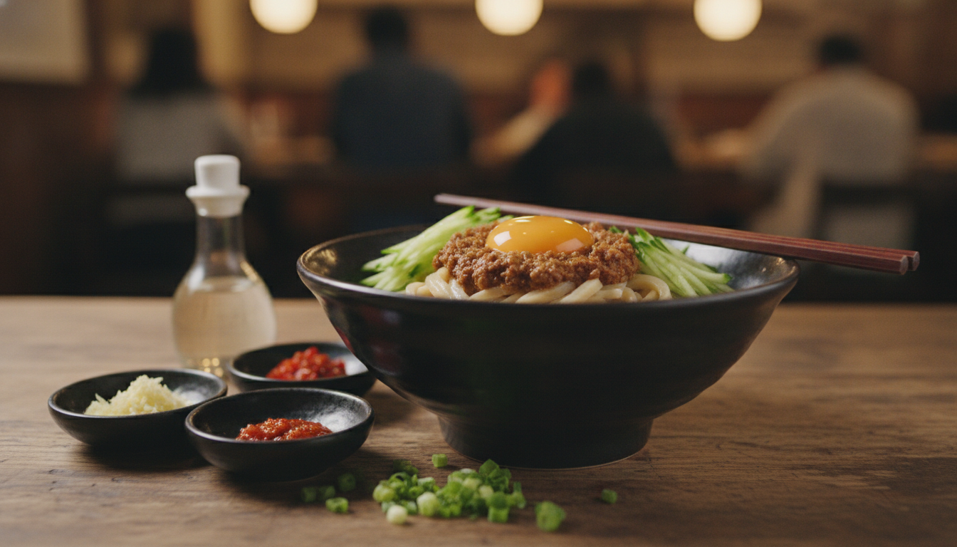 盛岡じゃじゃ麺は完成形を客が自ら作り上げる参加型の郷土料理です
