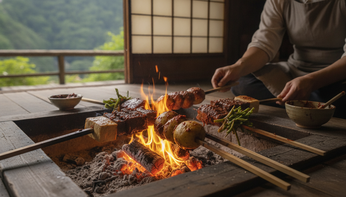 徳島県三好市の祖谷地方に伝わる伝統的な味噌田楽