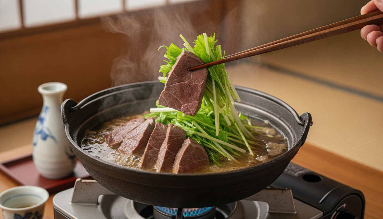 大阪のはりはり鍋は鯨肉と水菜を味わう伝統料理