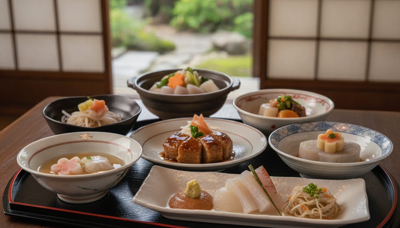 山形 こんにゃく番所料理は驚きに満ちたフルコースの懐石料理です