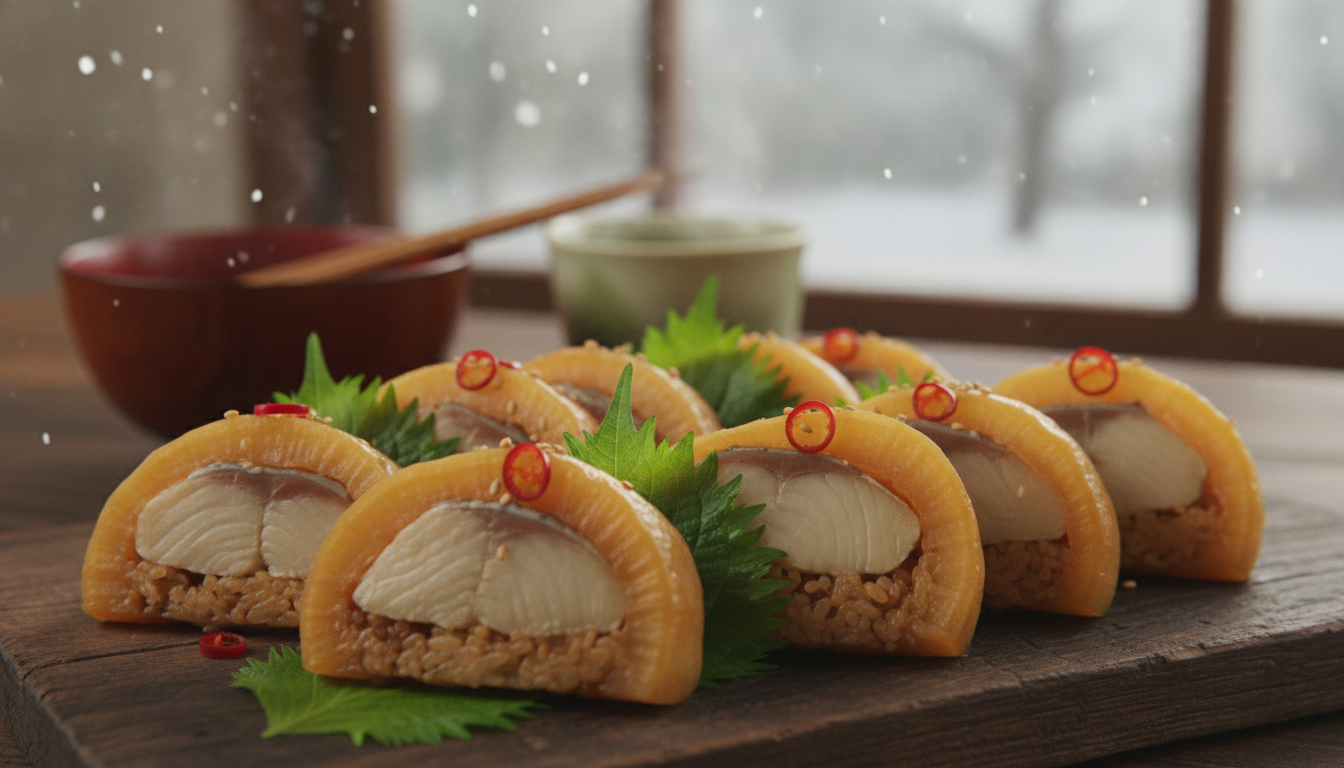 かぶら寿しは石川の冬に欠かせない伝統的な発酵食品