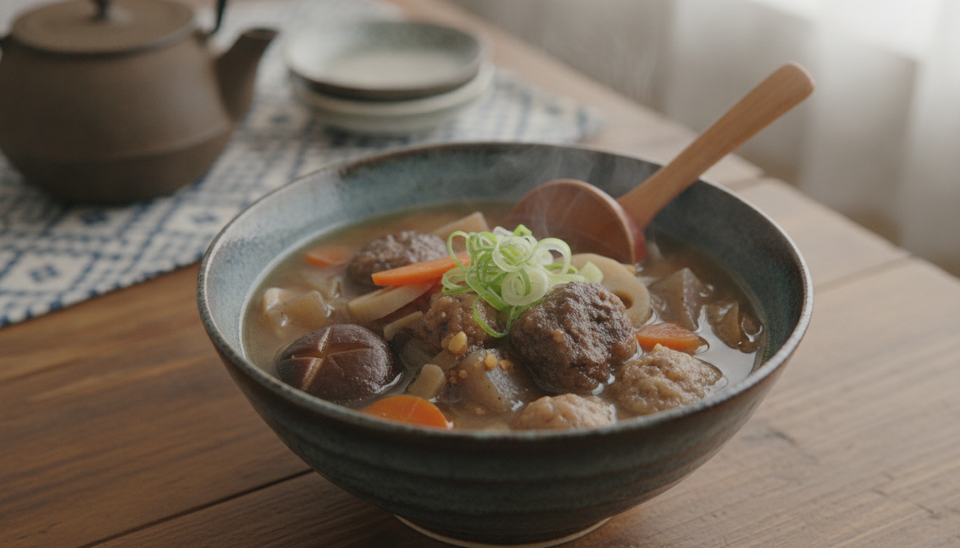 まめぶ汁は甘じょっぱさが魅力の郷土料理です